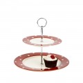 Colonial Home Red Spot 2 Tier Cake Stand Colonial Home Red Spot 2 Tier Cake Stand